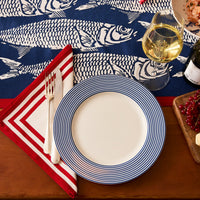Triple Stripe Red Dinner Napkins
