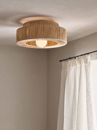 Artful Hand-Knitted Rattan Pendant (Various Styles)