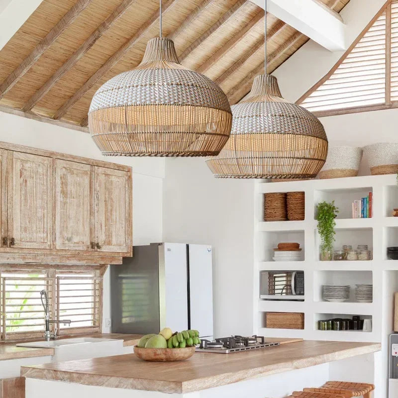 Nordic Gyro Rattan Pendant Lights (Various Sizes)