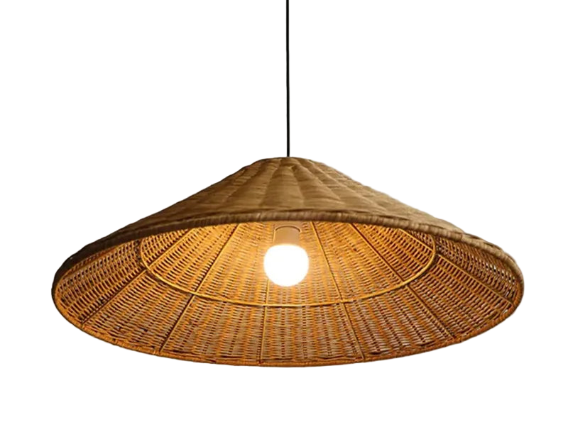 Minimalist Rattan Dou Pendant Light