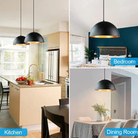 Nordic Retro Industrial Black Pendant Lamp Restaurant Bar Decor (Various Styles)