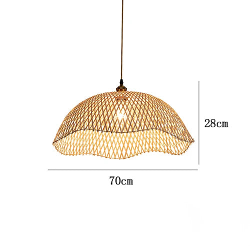 Modern Hand-Woven Bamboo Pendant Lights (Various Sizes)