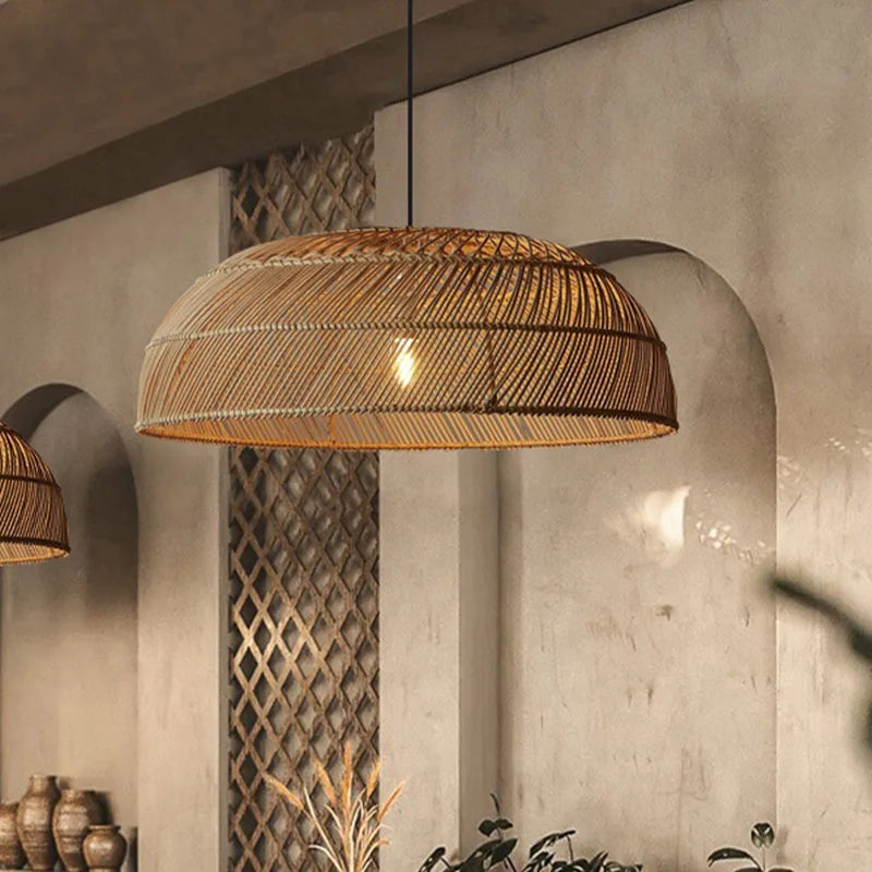 Flat Rattan Pendant (Various Sizes)