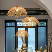 Modern Hand-Woven Bamboo Pendant Lights (Various Sizes)
