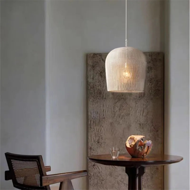 Wabi Sabi Rattan Pendant Light Handcrafted Elegance (Various Colors and Sizes)