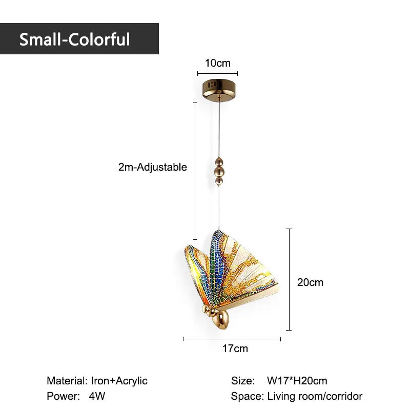 LED Butterfly Pendant Light Elegant Design (Various Colors)