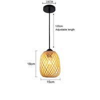 Exquisite Design Bamboo Handwoven Rattan Pendant Light (18 Styles)