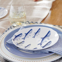 Newport Stripe Rimmed Dinner Plate