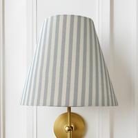 Powder Blue Striped Sconce Shade (various colors)