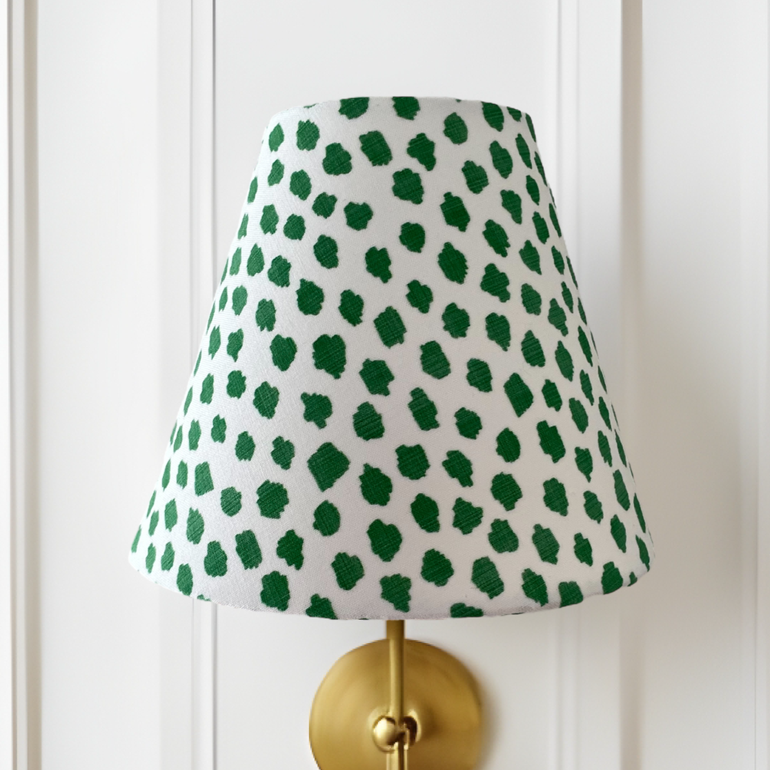 Green Sconce Shade in Cheetah Spots