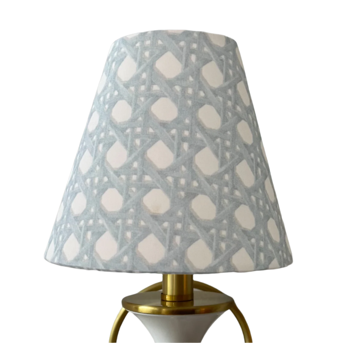 Blue Rattan Sconce Shade in Sally