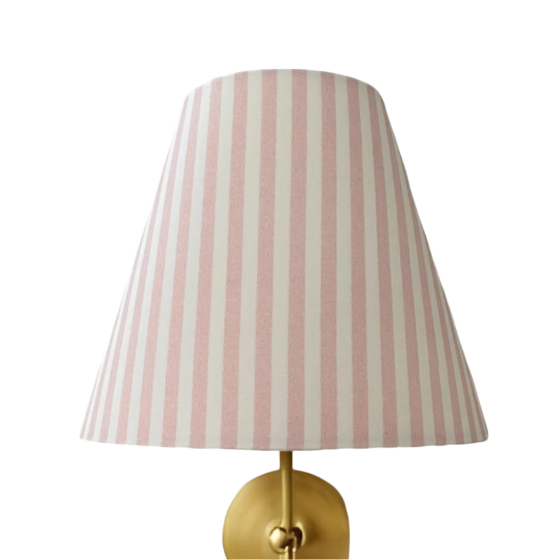Pink Striped Sconce Shade (various colors)