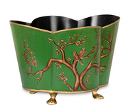 Green & Gold Quatrefoil Planter