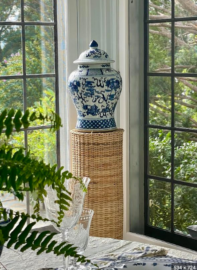 Blue and White Temple Jar (3 sizes)