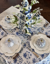 White Pumpkin with Blue Trellis (various sizes)