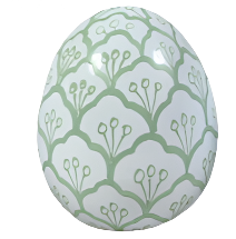 Green & White Trellis Egg (Various Sizes)