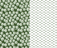 Reversible Moss Green Ginger Jar Swiss Dot Gift Wrap