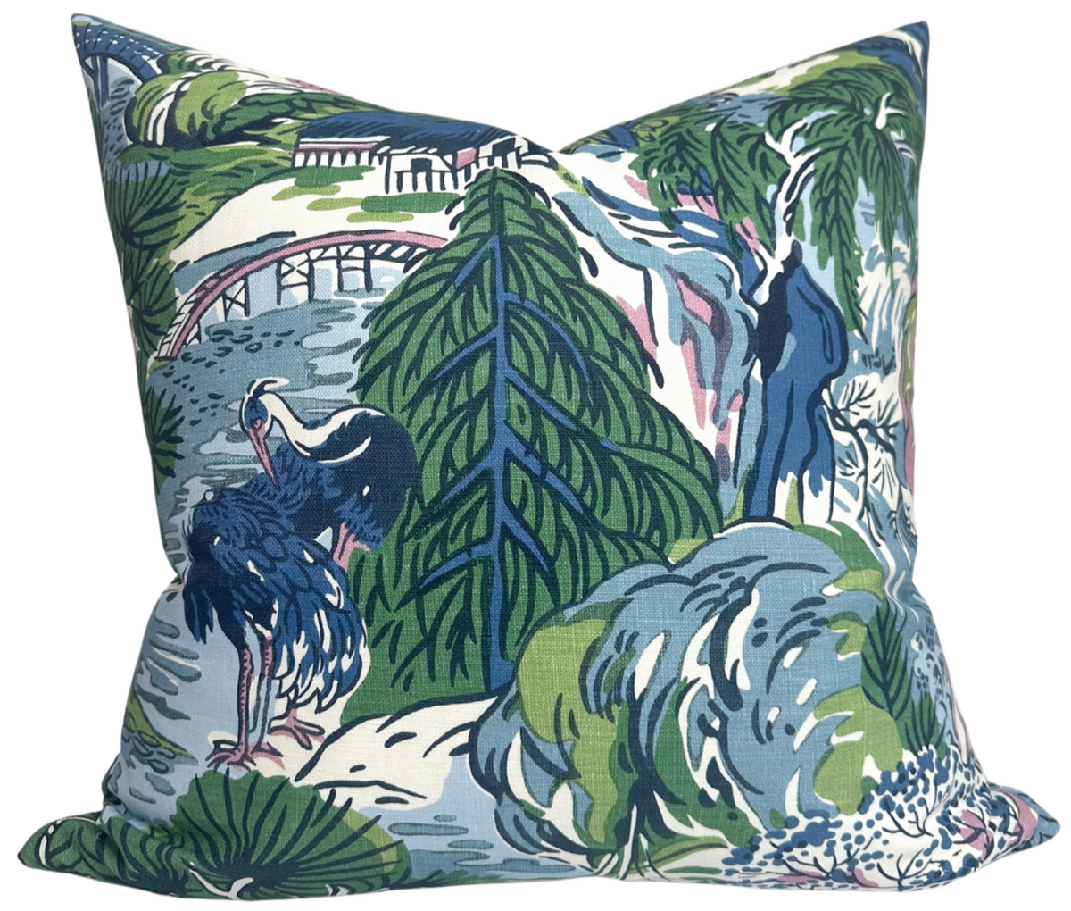 Pagoda Pillow Cover in Blue (Various Sizes & Colors)