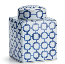 Dynasty Link Square Lidded Jar