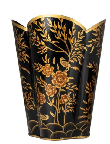Black & Gold Pheasant Wastepaper Basket