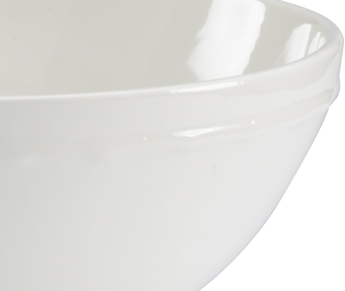 White Glazed Porcelain Pedestal Centerpiece Bowl