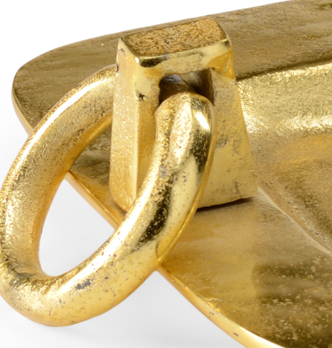 Gold Cast Tray with Ring Handles
