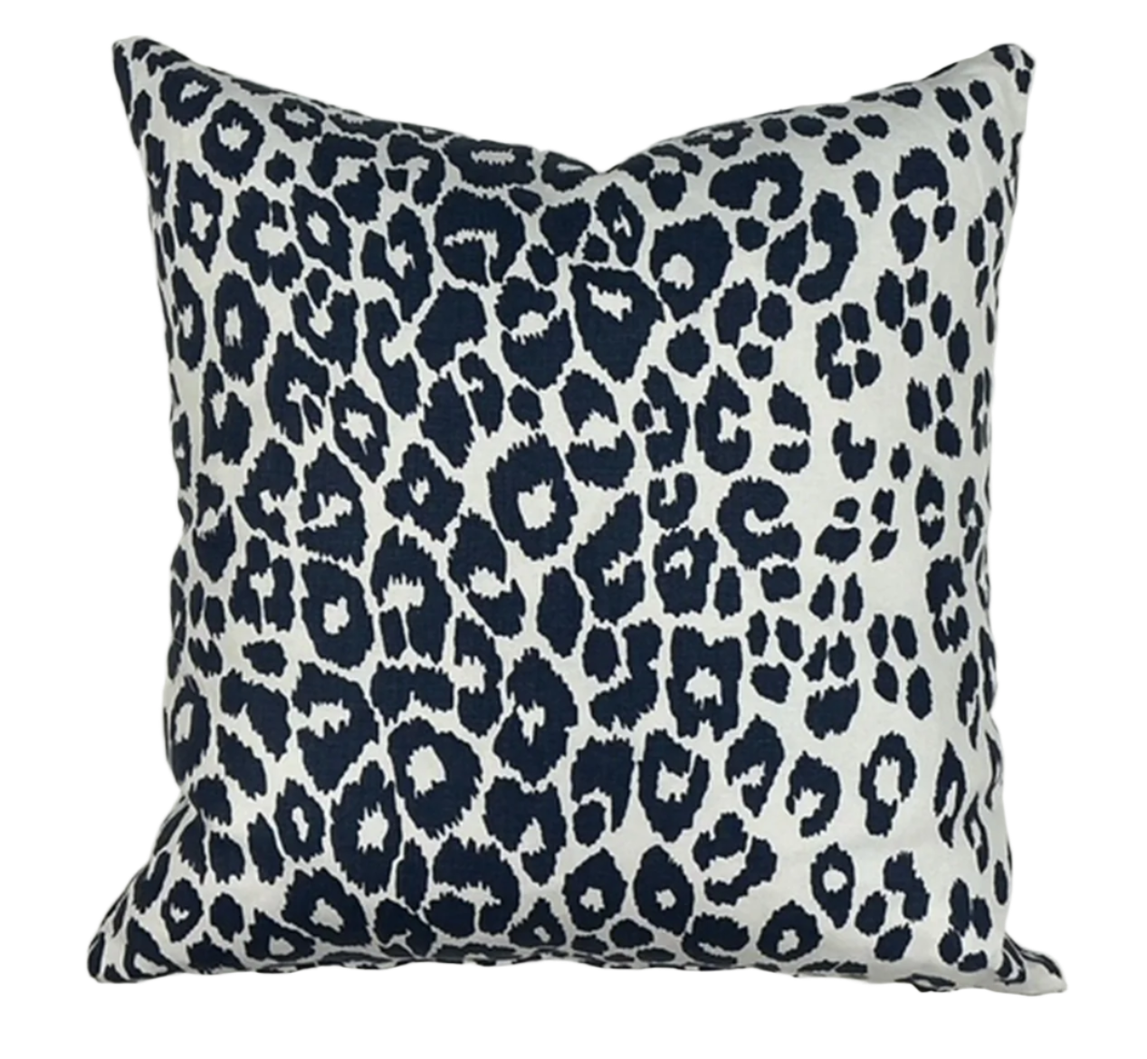NH Madisonville Collection Blue and White Snow Leopard Pillow 20" x 20"