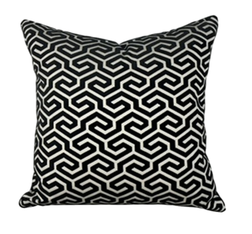 NH Madisonville Collection Black and White Ming Pillow 17" x 17"