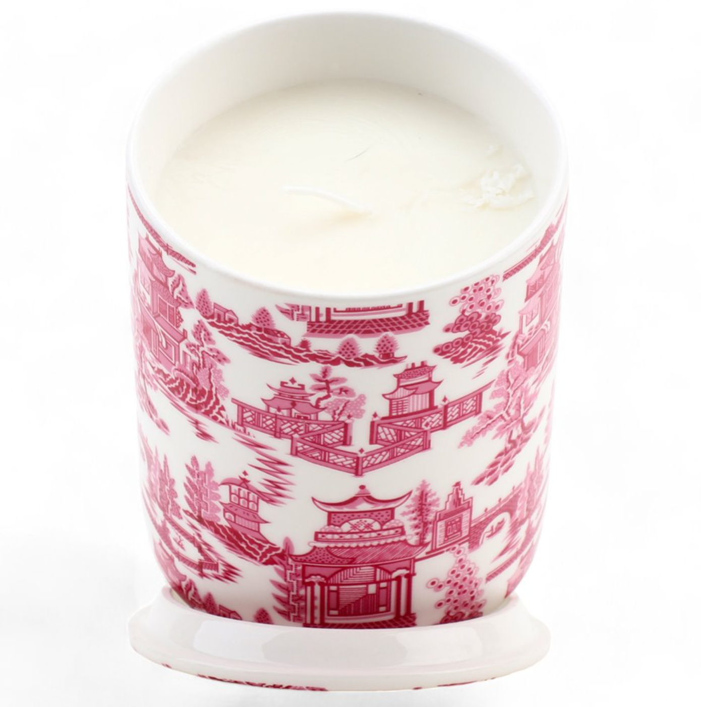 Pink Pagoda Porcelain Jar Candle