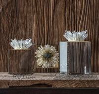 Quartz Flower on Square Acrylic Stand