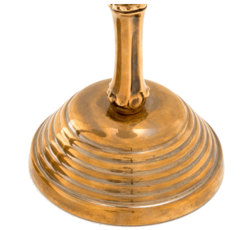 Large Bamboo Candlestick – Vintage Brass Finish