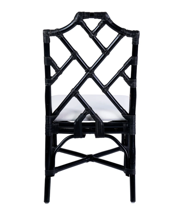 Rattan Side Chair – Black Finish