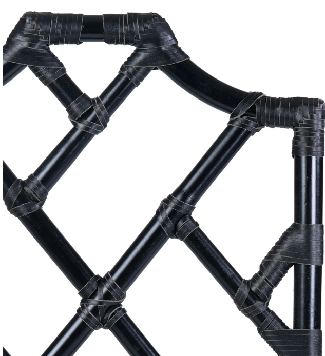 Rattan Side Chair – Black Finish