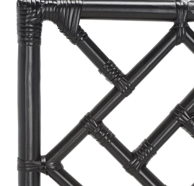 Chinoiserie-Chic Accent Chair – Black Finish