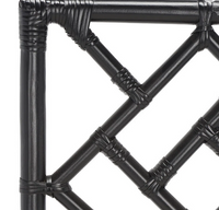 Chinoiserie-Chic Accent Chair – Black Finish