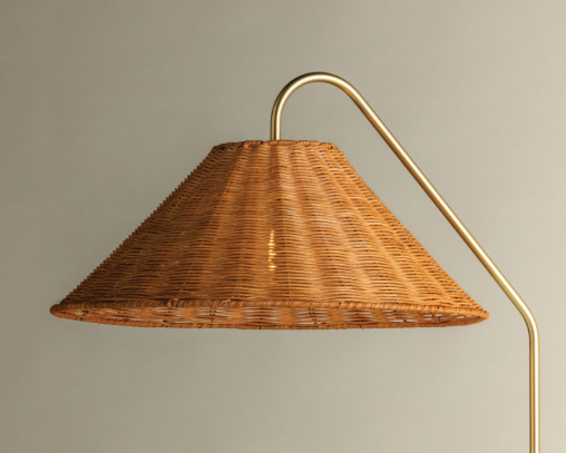 Rattan Shade Floor Lamp
