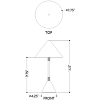 Rechargeable Brushed Brass LED Table Lamp