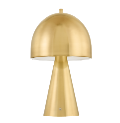 Rechargeable Brushed Brass Dome Lamp