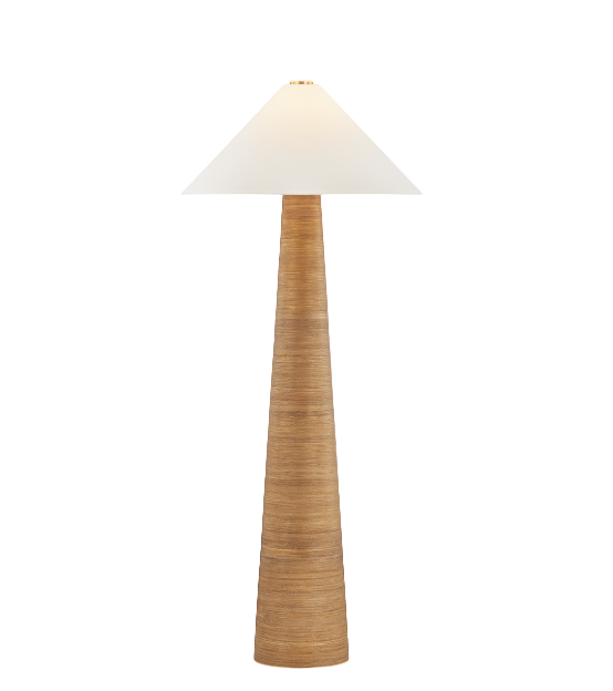 Rattan Tapered Floor Lamp