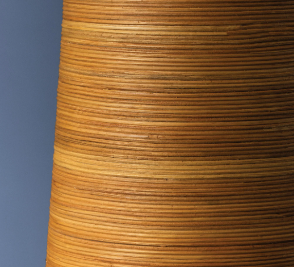 Rattan Tapered Floor Lamp