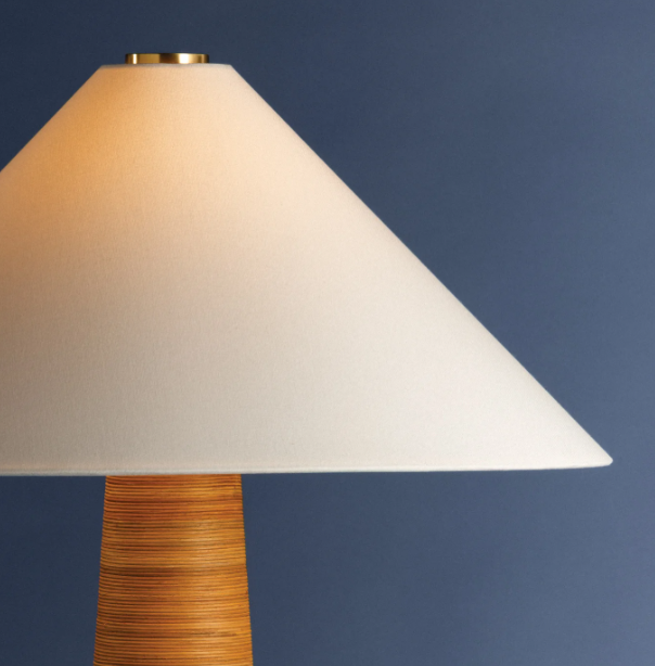 Rattan Tapered Floor Lamp