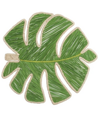 Monstera Leaf Handwoven Iraca Placemat