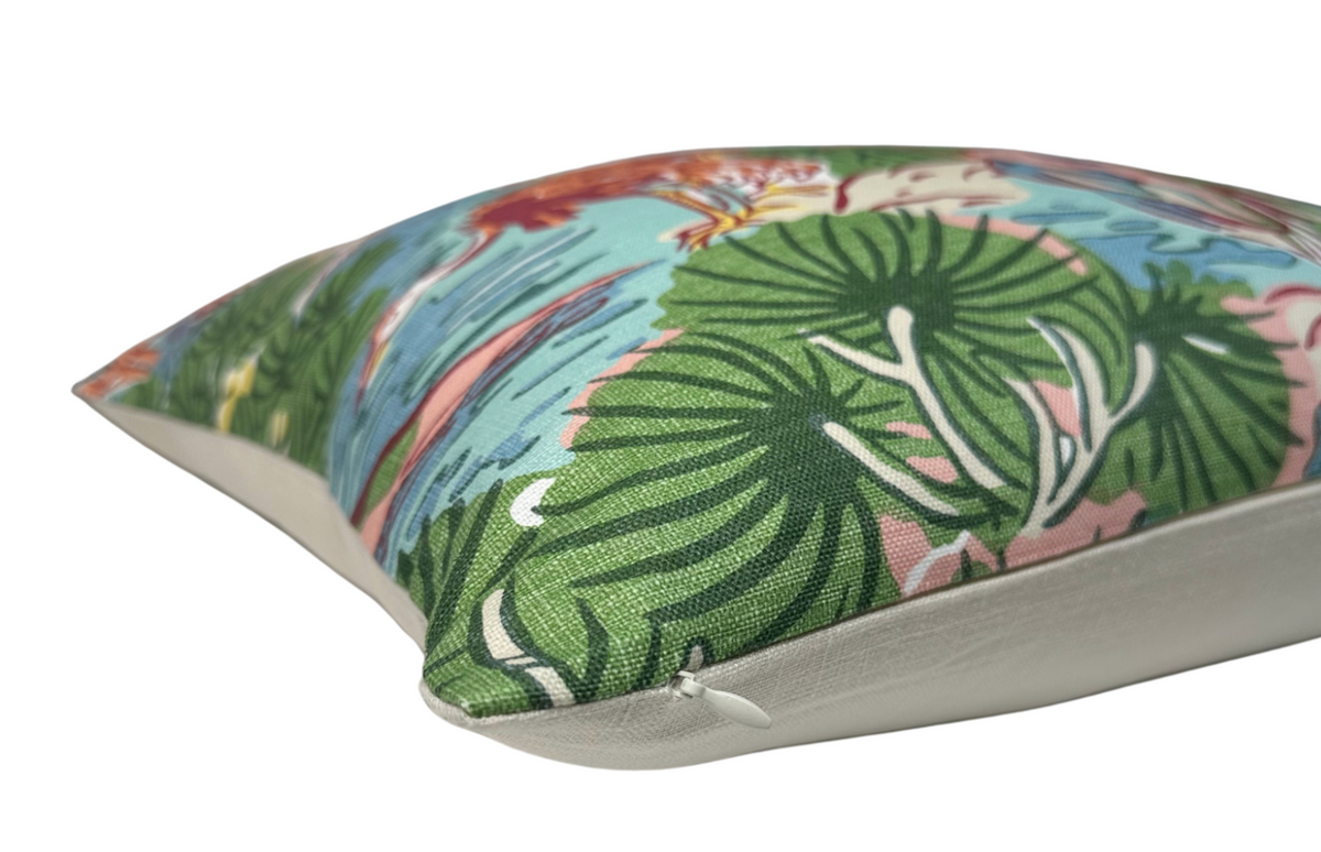 Pagoda Pillow Cover in Coral (Various Sizes)