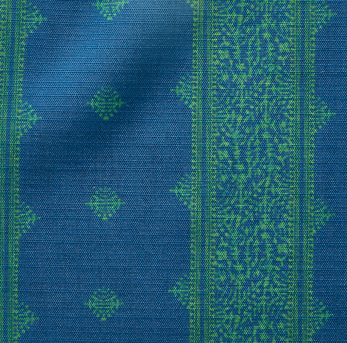Peter Dunham Fez Pillow Cover in Green Indigo, Indoor Outdoor (Various Sizes)