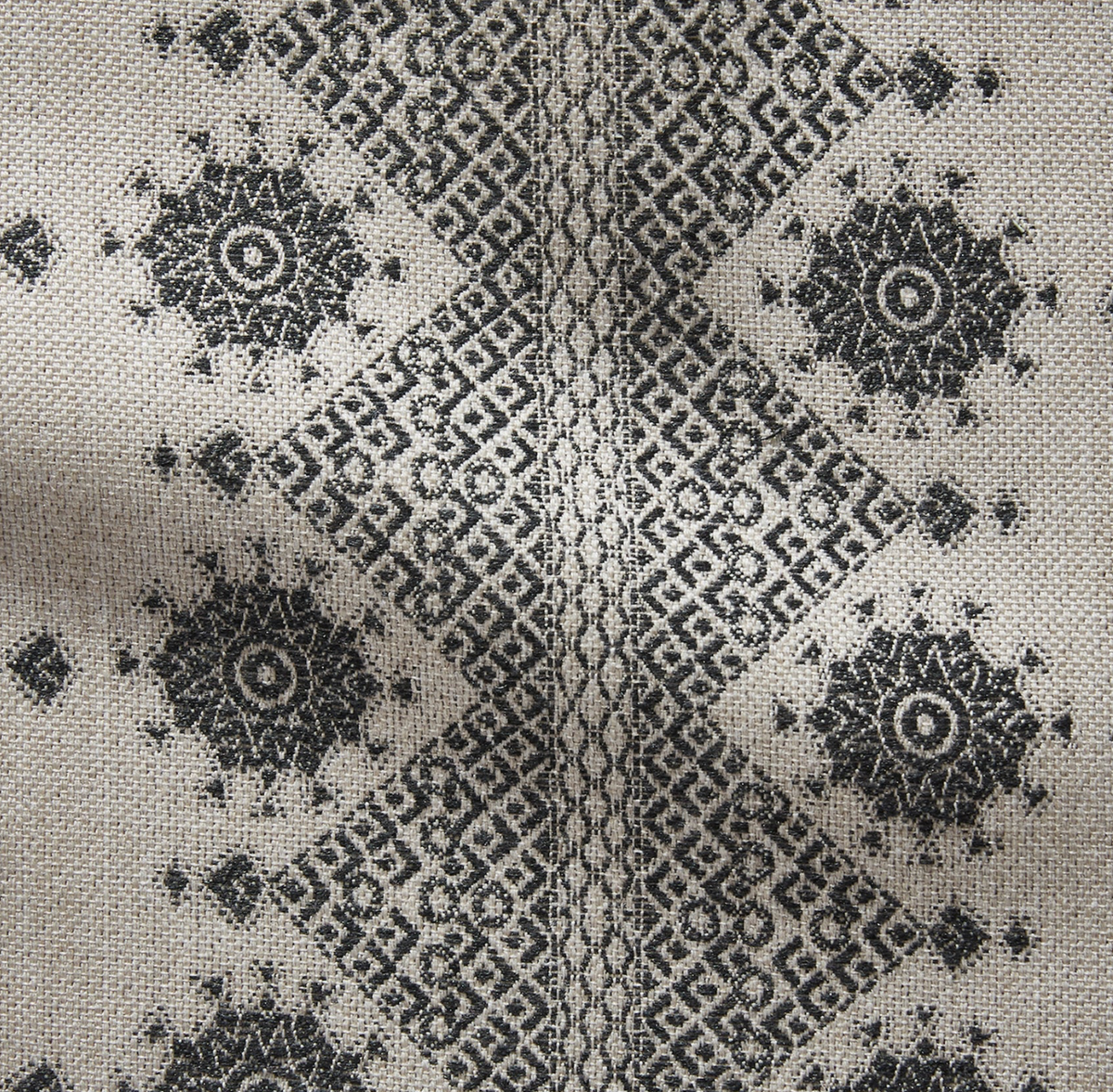 Carmania Pillow Cover in Charcoal, Indoor Outdoor Pillows (Various Sizes)