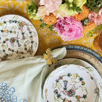 Painterly Butterfly Napkin Rings – Yellow (Set of 4)