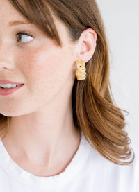 Gold Braided Hoop Earrings