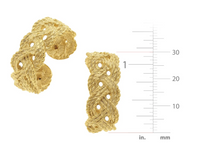 Gold Braided Hoop Earrings