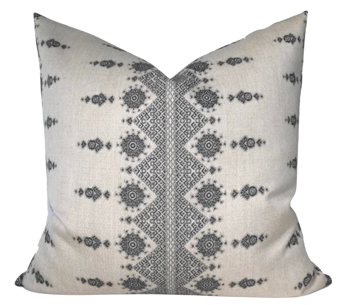 Carmania Pillow Cover in Charcoal, Indoor Outdoor Pillows (Various Sizes)