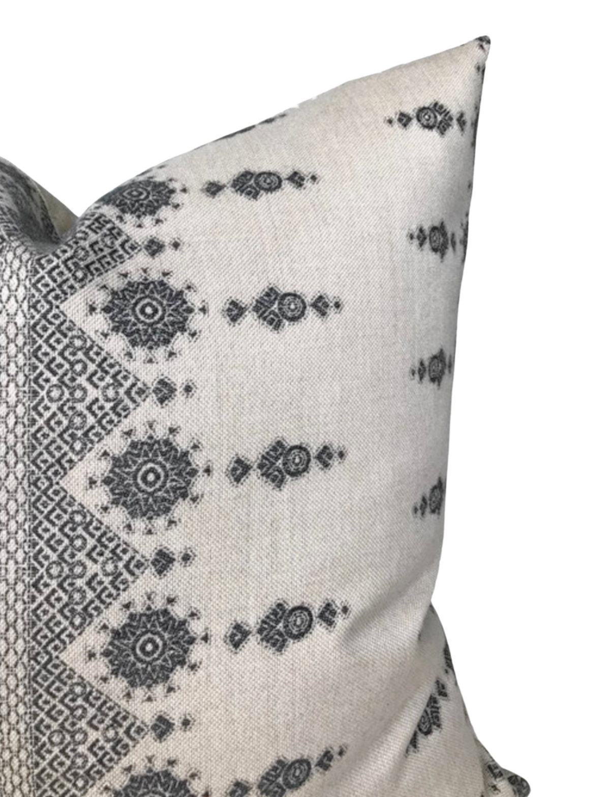 Carmania Pillow Cover in Charcoal, Indoor Outdoor Pillows (Various Sizes)